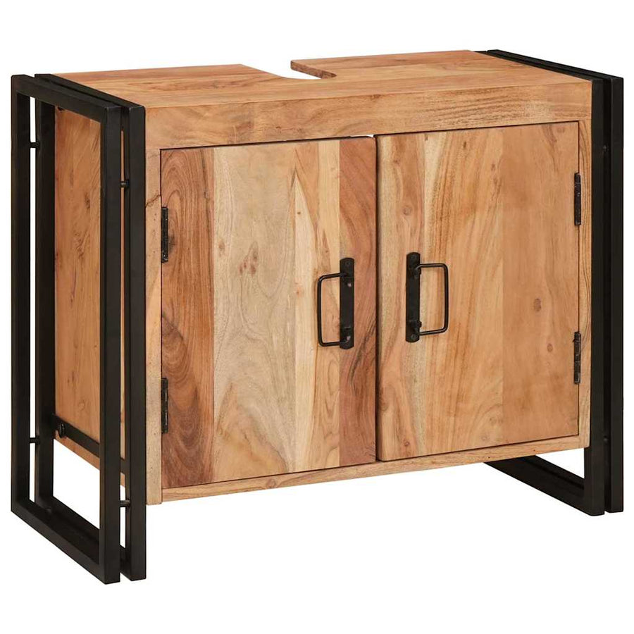 Wastafelkast met plank Bruin 71 x 33 x 58 cm Massief Acaciahout