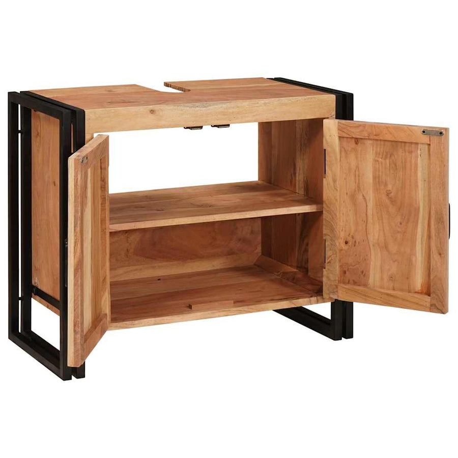 Wastafelkast met plank Bruin 71 x 33 x 58 cm Massief Acaciahout