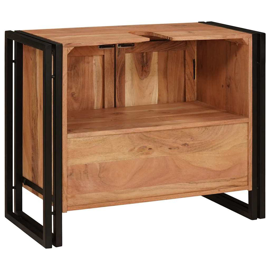 Wastafelkast met plank Bruin 71 x 33 x 58 cm Massief Acaciahout