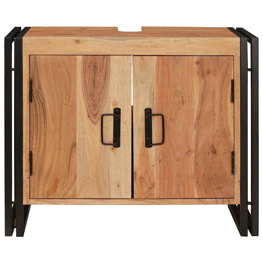 Wastafelkast met plank Bruin 71 x 33 x 58 cm Massief Acaciahout