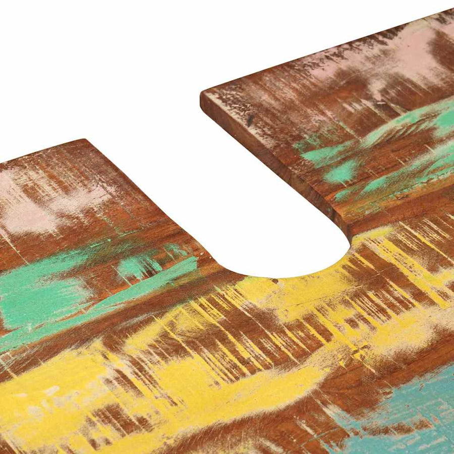 Wastafelonderkast met de deur Massief Gerecycled Hout, Ijzer