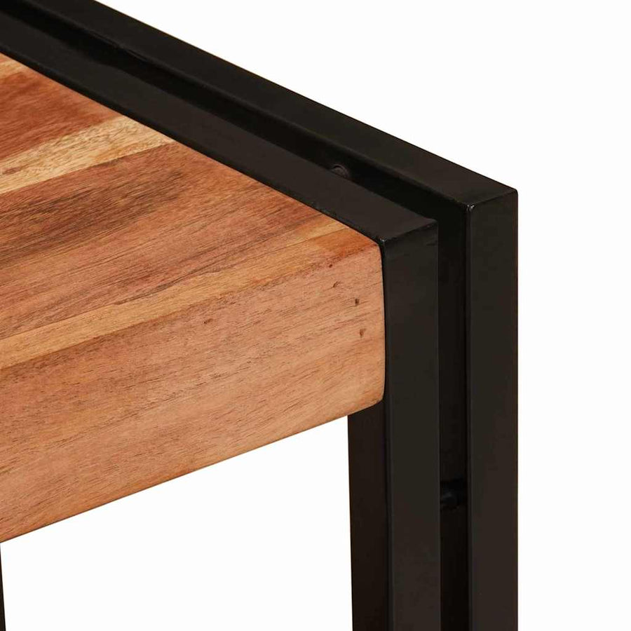 Wastafelonderkast 71 x 33 x 58 cm Massief Acaciuhout, Ijzer