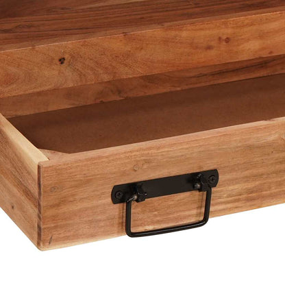 Wastafelonderkast 71 x 33 x 58 cm Massief Acaciuhout, Ijzer