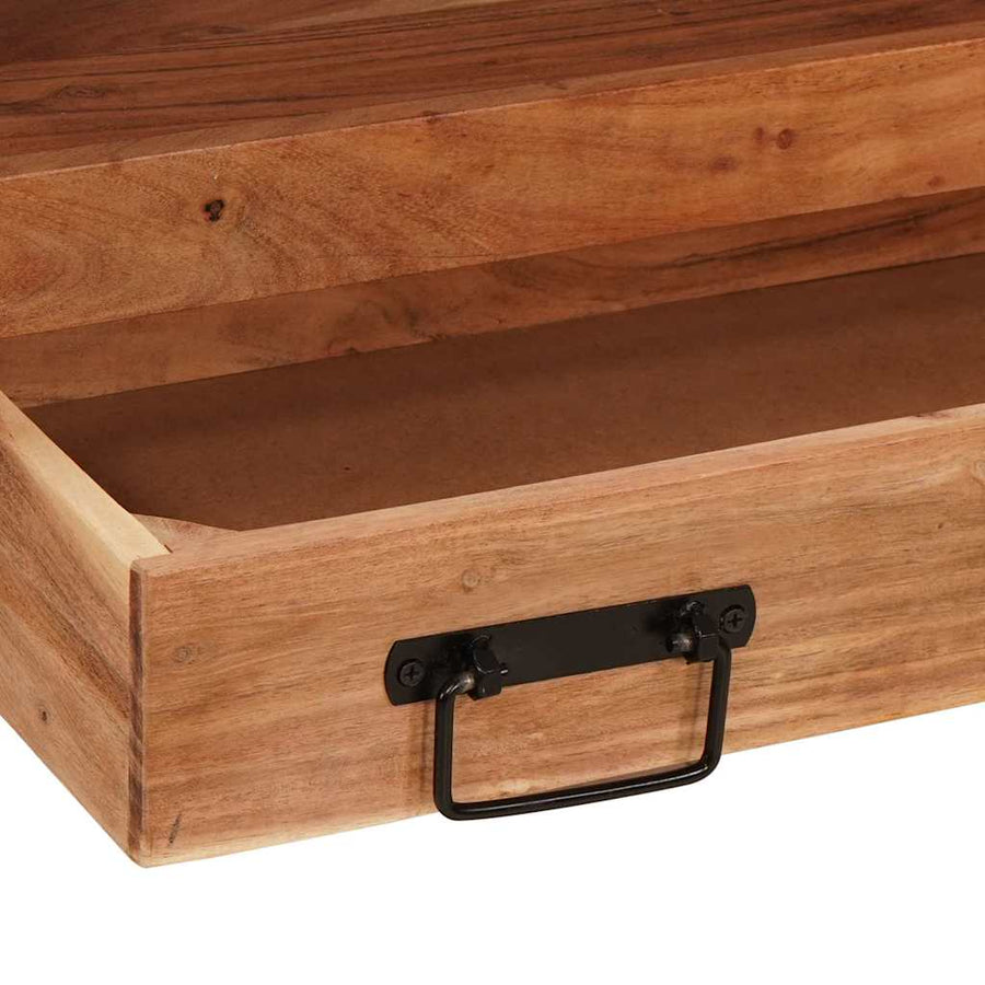 Wastafelonderkast 71 x 33 x 58 cm Massief Acaciuhout, Ijzer