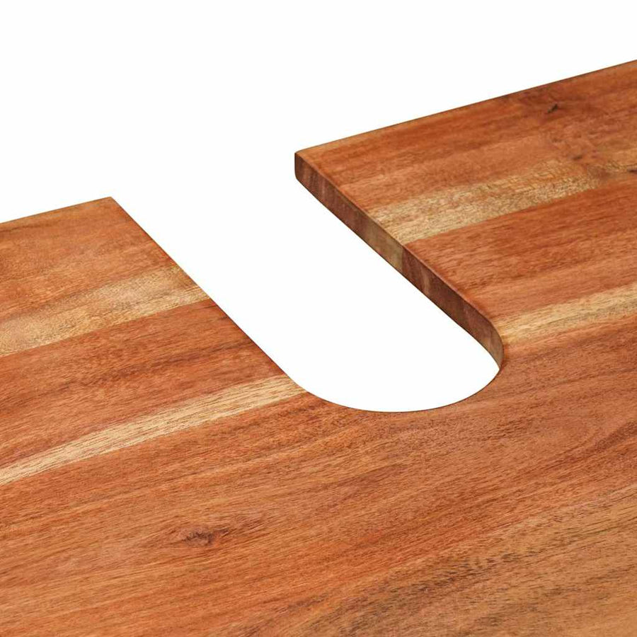 Wastafelonderkast 71 x 33 x 58 cm Massief Acaciuhout, Ijzer