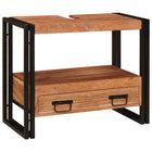 Wastafelonderkast 71x33x58 cm massief acaciahout bruin