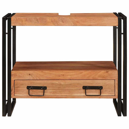 Wastafelonderkast 71 x 33 x 58 cm Massief Acaciuhout, Ijzer