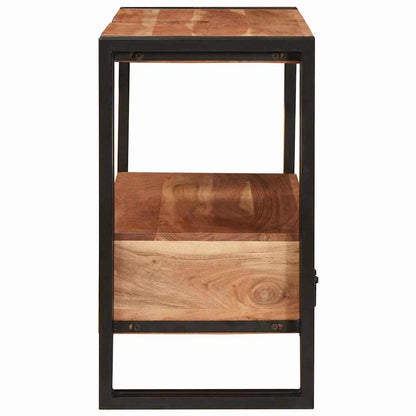 Wastafelonderkast 71 x 33 x 58 cm Massief Acaciuhout, Ijzer
