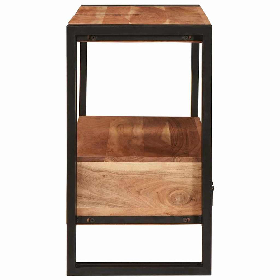 Wastafelonderkast 71 x 33 x 58 cm Massief Acaciuhout, Ijzer