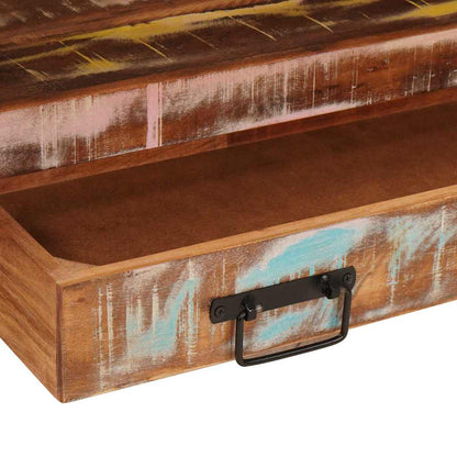 Wastafelonderkast met lade met plank Massief Gerecycled Hout, Ijzer