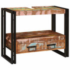 Wastafelonderkast massief gerecycled hout lade