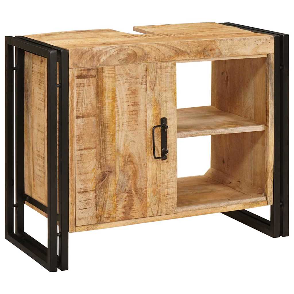 Wastafelonderkast 71 x 33 x 58 cm Massief Mango Hout, Ijzer