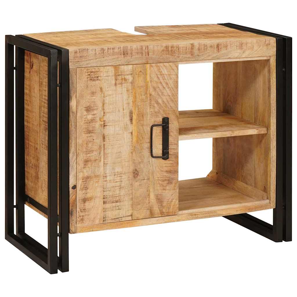 Wastafelonderkast 71 x 33 x 58 cm Massief Mango Hout, Ijzer