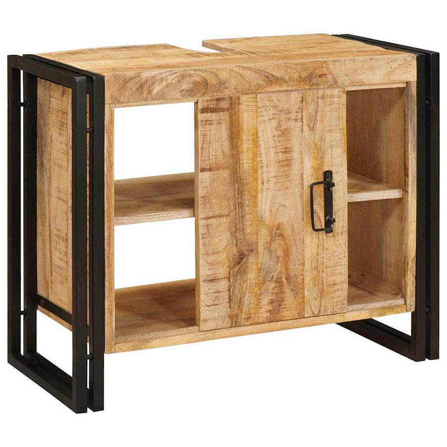 Wastafelonderkast 71 x 33 x 58 cm Massief Mango Hout, Ijzer