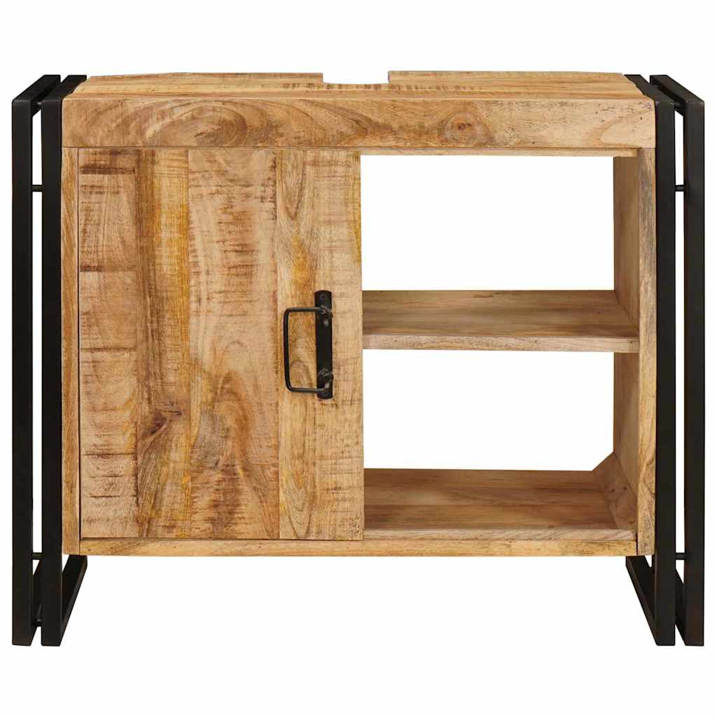 Wastafelonderkast 71 x 33 x 58 cm Massief Mango Hout, Ijzer