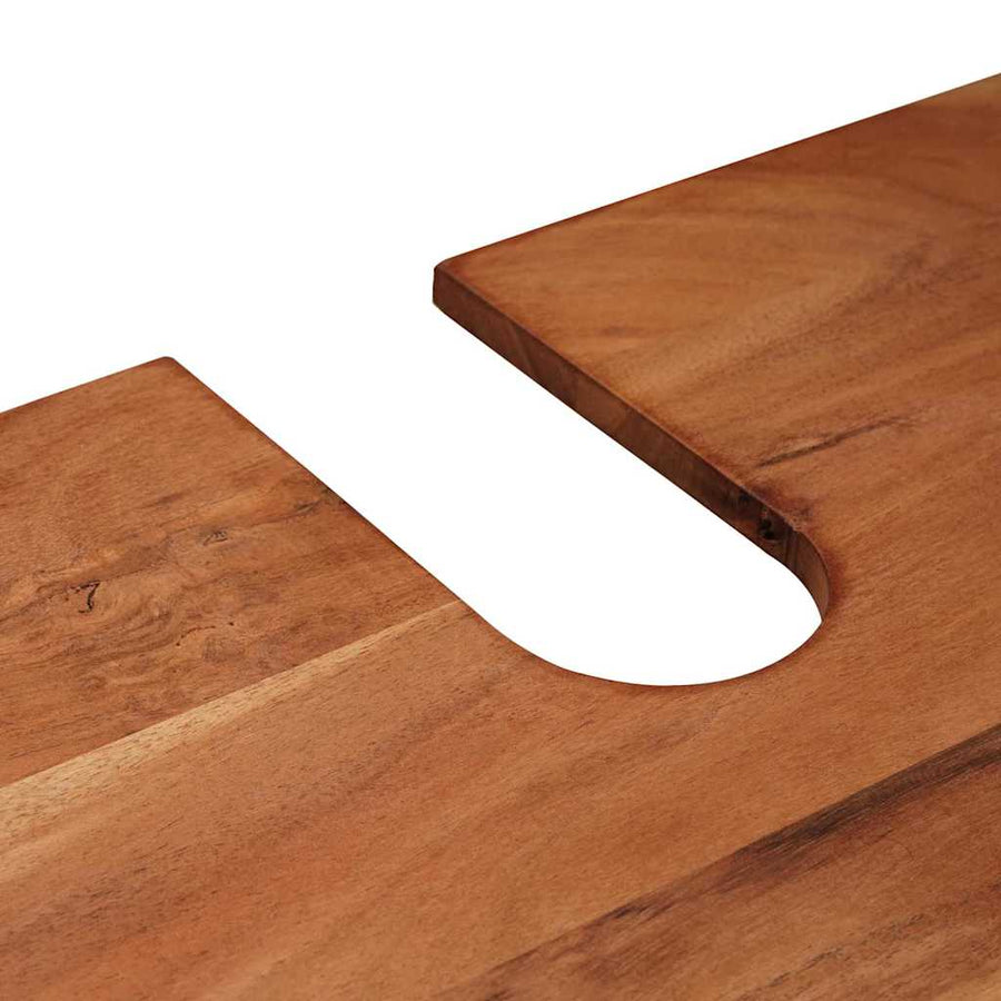 Wastafelonderkast 71 x 33 x 58 cm Massief Acaciuhout, Ijzer