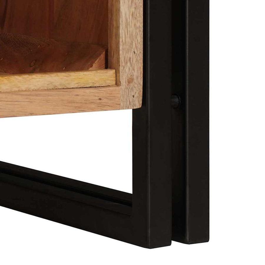 Wastafelonderkast 71 x 33 x 58 cm Massief Acaciuhout, Ijzer