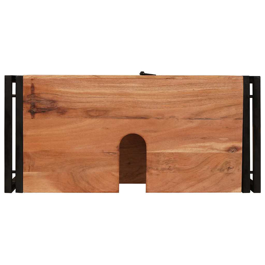 Wastafelonderkast 71 x 33 x 58 cm Massief Acaciuhout, Ijzer