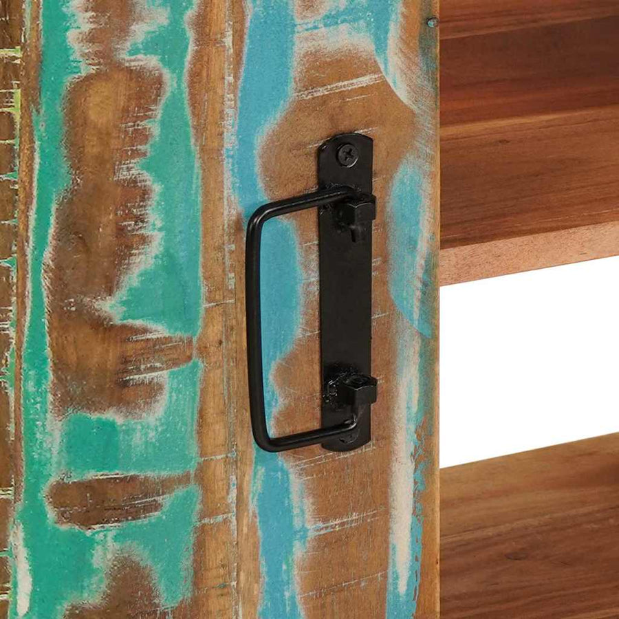 Wastafelonderkast met de deur Massief Gerecycled Hout, Ijzer