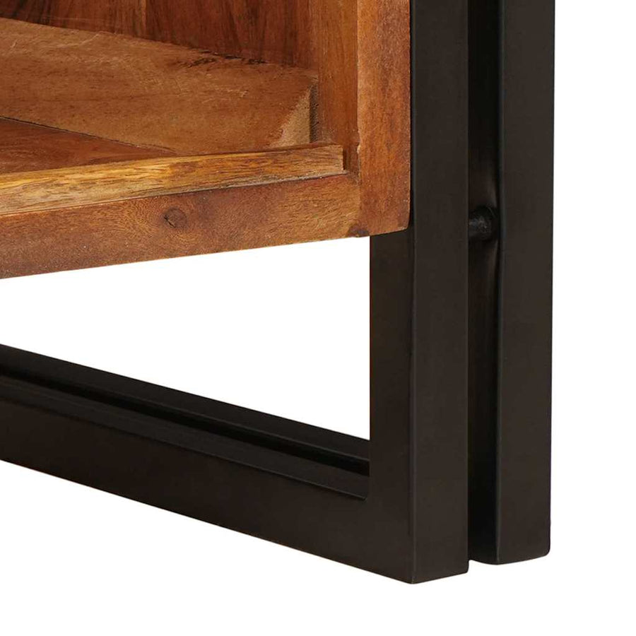 Wastafelonderkast met de deur Massief Gerecycled Hout, Ijzer