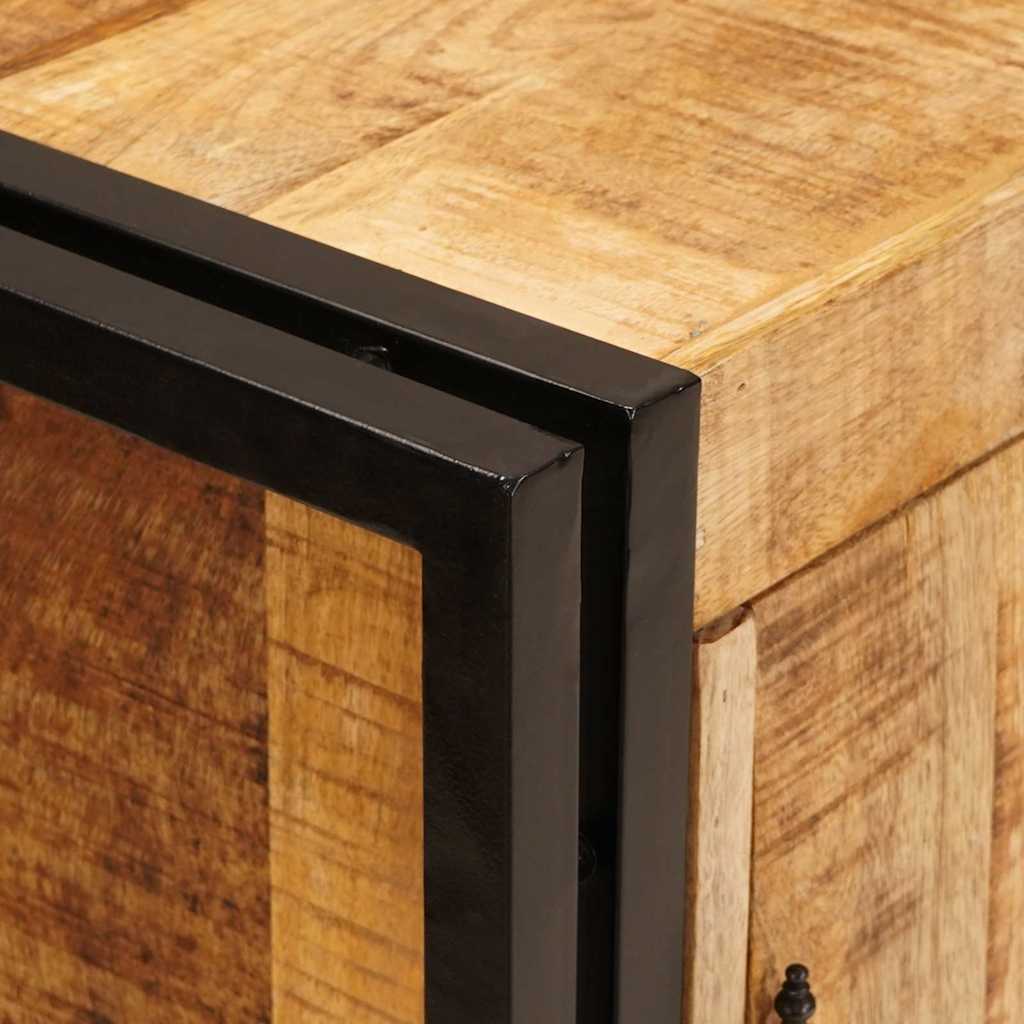 Nachtkastje Bruin 38 x 33 x 58 cm Massief ruw mango hout