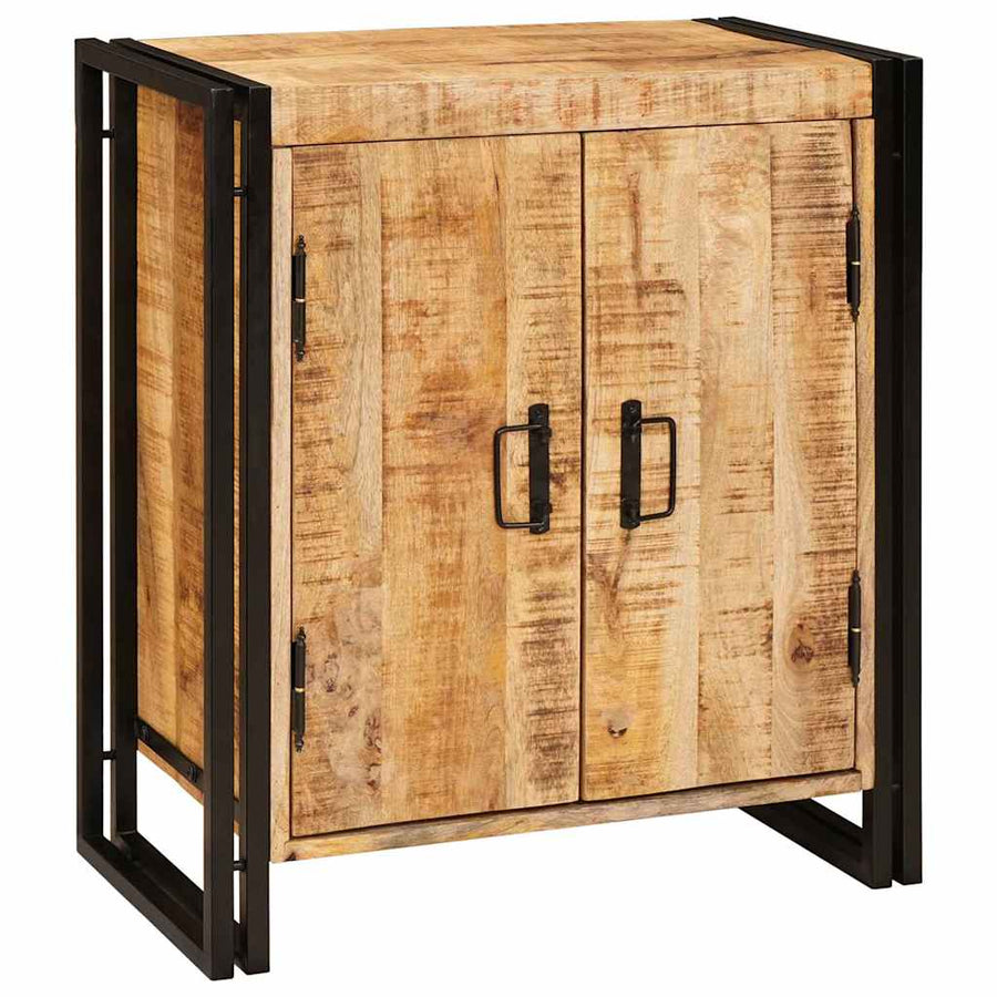 Nachtkastje Bruin 38 x 33 x 58 cm Massief ruw mango hout