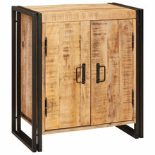 Nachtkastje Bruin 38 x 33 x 58 cm Massief ruw mango hout
