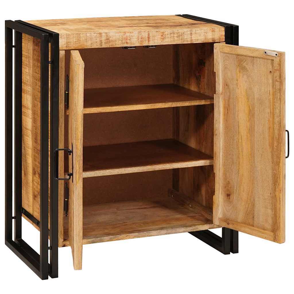 Nachtkastje Bruin 38 x 33 x 58 cm Massief ruw mango hout