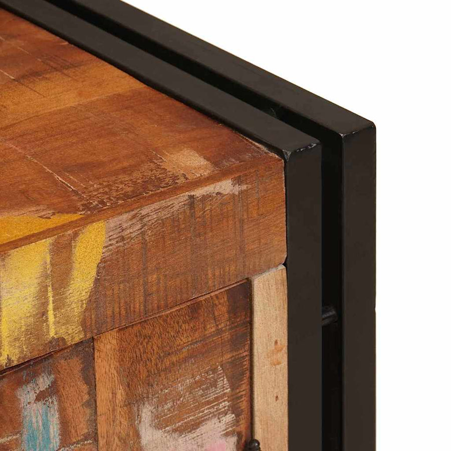 Nachtkastje Multikleur 38 x 33 x 58 cm massief gerecycled hout
