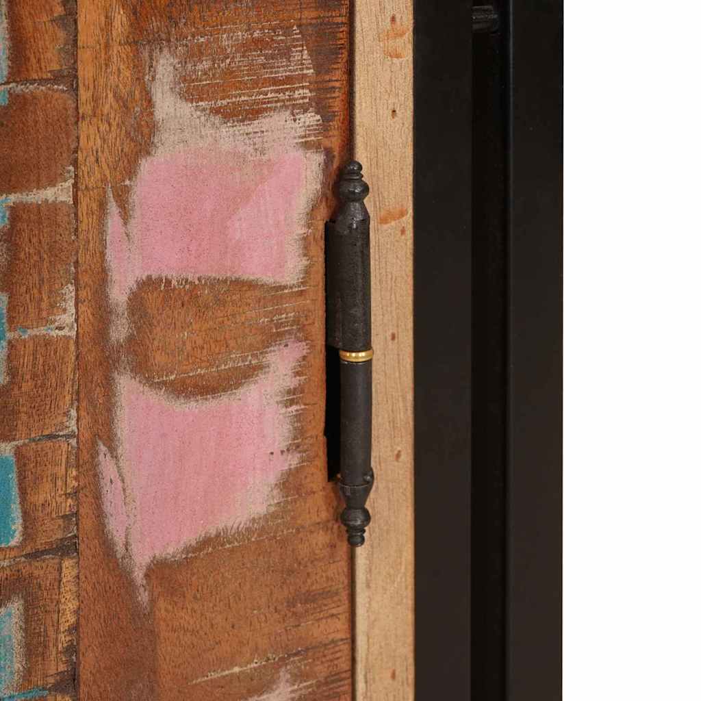 Nachtkastje Multikleur 38 x 33 x 58 cm massief gerecycled hout