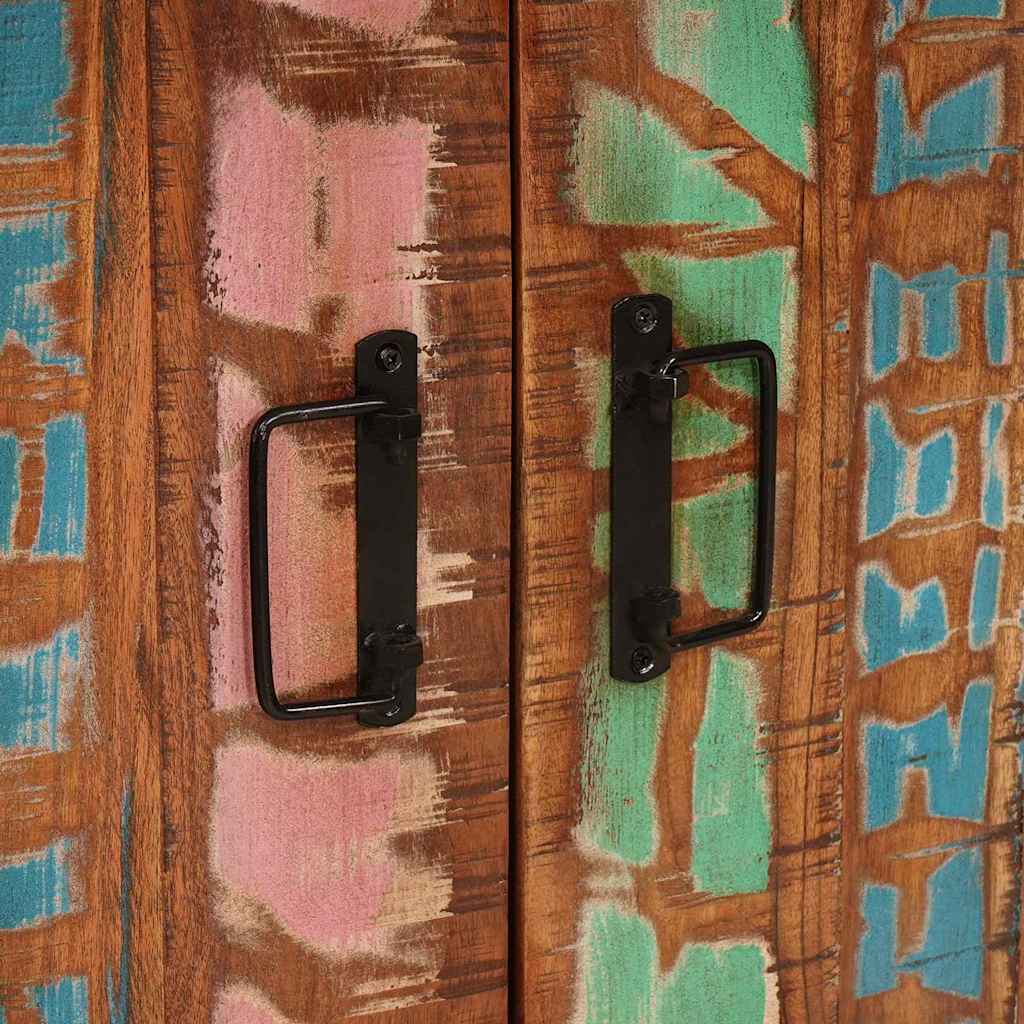 Nachtkastje Multikleur 38 x 33 x 58 cm massief gerecycled hout