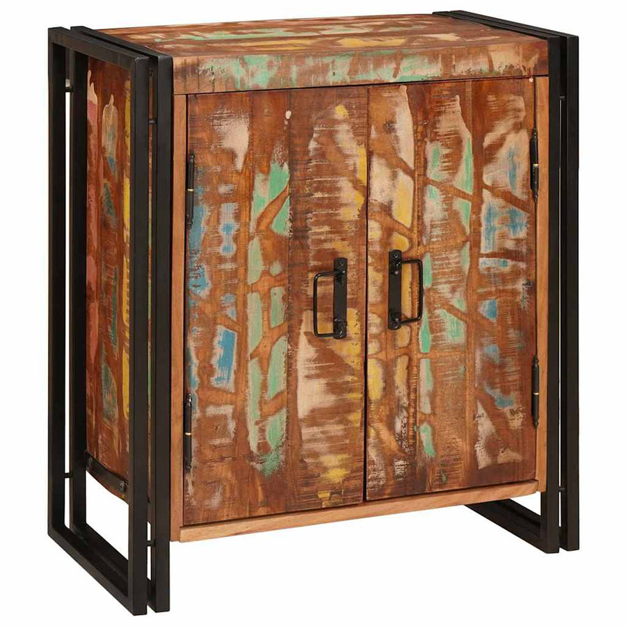 Nachtkastje Multikleur 38 x 33 x 58 cm massief gerecycled hout
