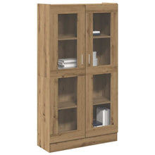 Hoge kast 82,5x30,5x150 cm bewerkt hout artisanaal eikenkleur
