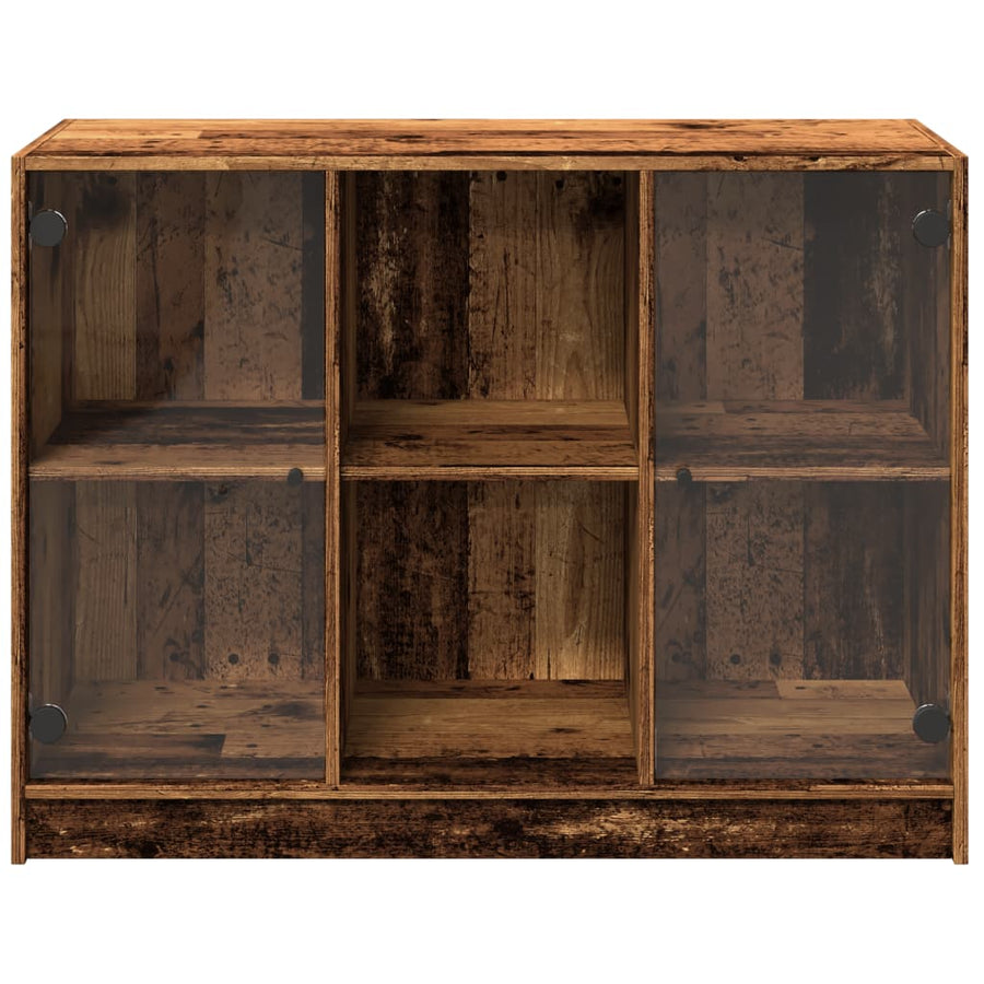 Dressoir 102x37x75,5 cm bewerkt hout oud houtkleurig
