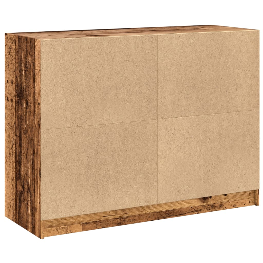 Dressoir 102x37x75,5 cm bewerkt hout oud houtkleurig