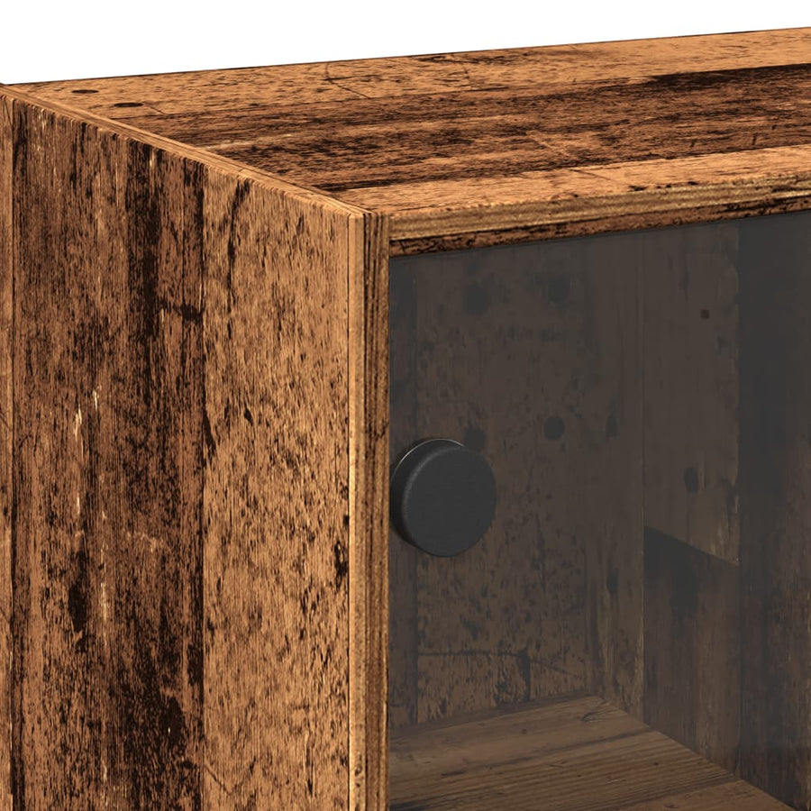 Dressoir 102x37x75,5 cm bewerkt hout oud houtkleurig