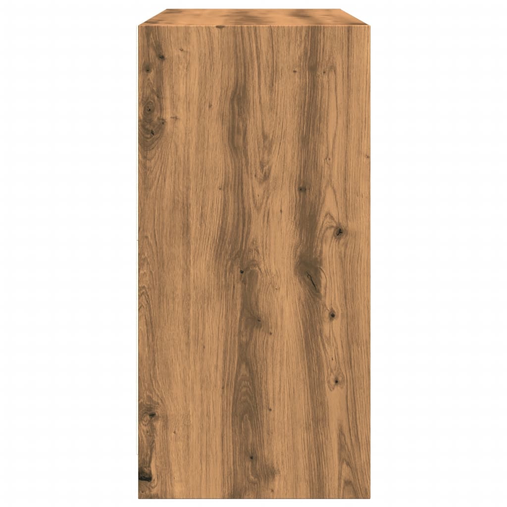Dressoir 102x37x75,5 cm bewerkt hout artisanaal eikenkleurig
