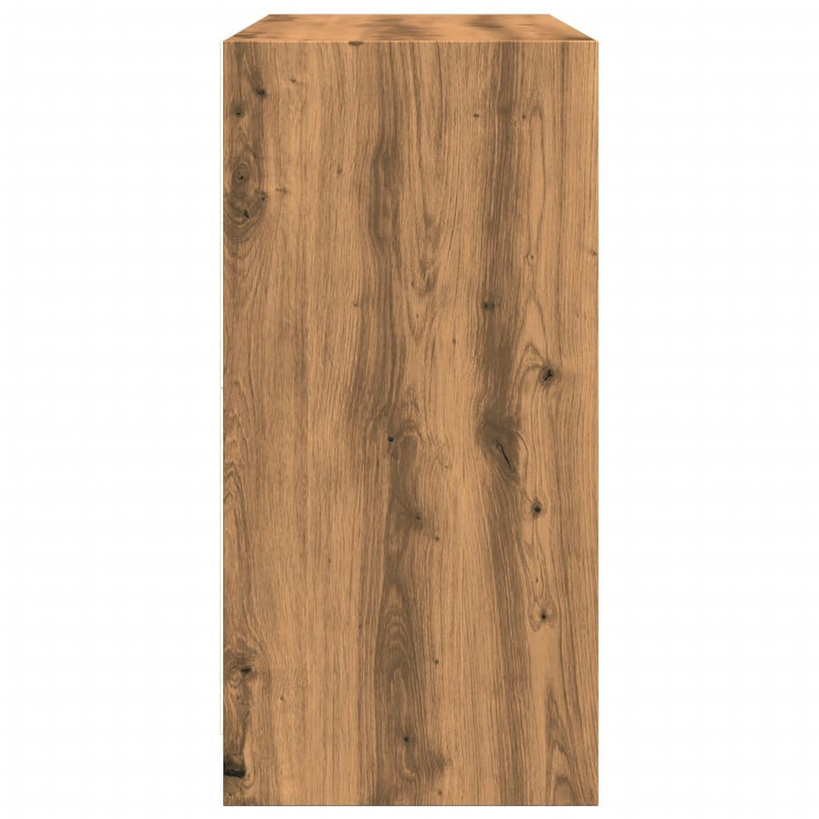 Dressoir 102x37x75,5 cm bewerkt hout artisanaal eikenkleurig