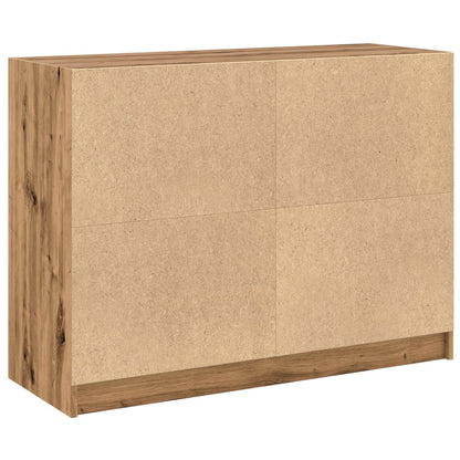 Dressoir 102x37x75,5 cm bewerkt hout artisanaal eikenkleurig