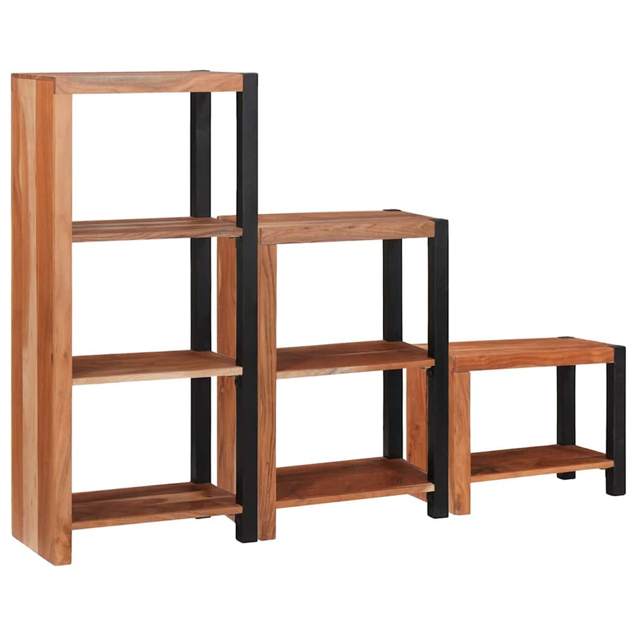 Boekenkast 3 pcs Bruin 50 x 30 x 110 cm Massief Acaciahout