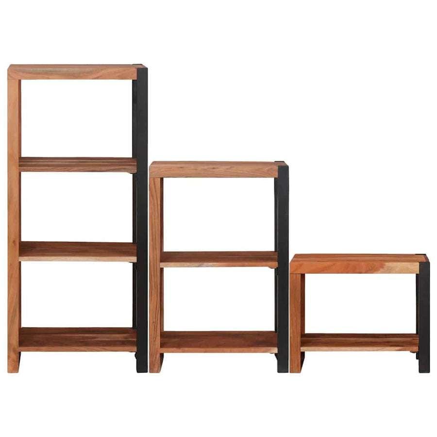 Boekenkast 3 pcs Bruin 50 x 30 x 110 cm Massief Acaciahout