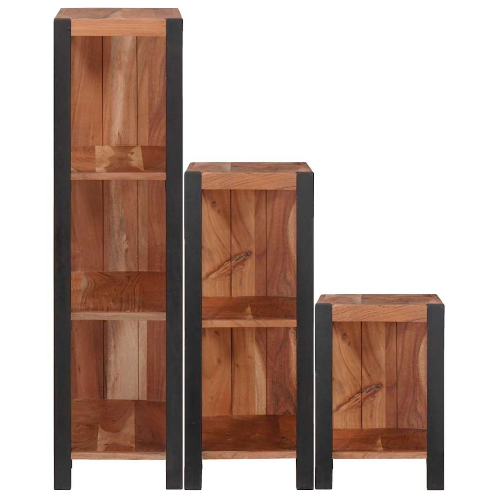 Boekenkast 3 pcs Bruin 50 x 30 x 110 cm Massief Acaciahout