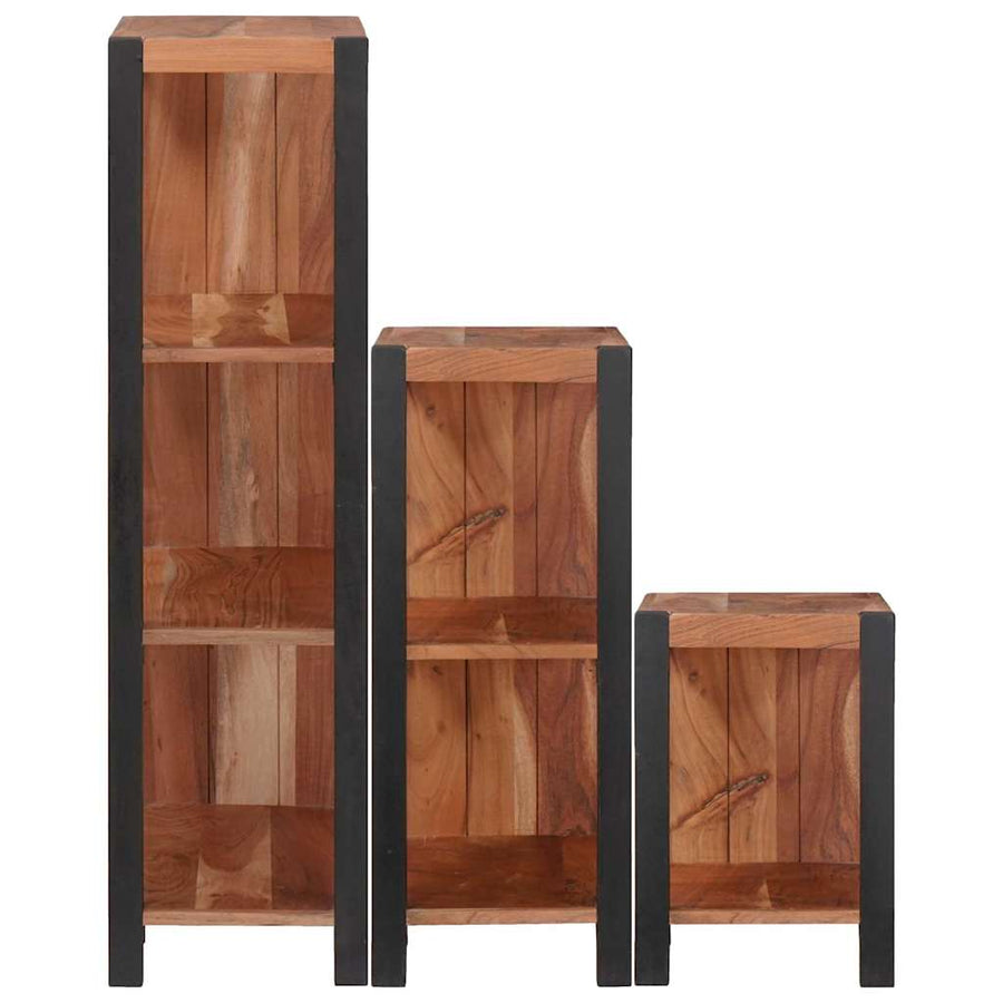 Boekenkast 3 pcs Bruin 50 x 30 x 110 cm Massief Acaciahout