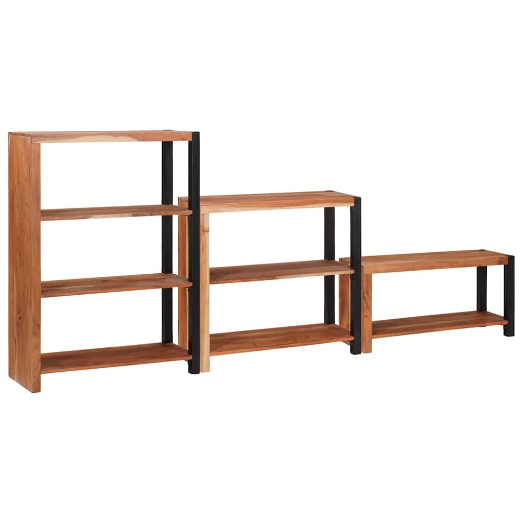 Boekenkast 3 pcs Bruin 80 x 30 x 110 cm Massief Acaciahout