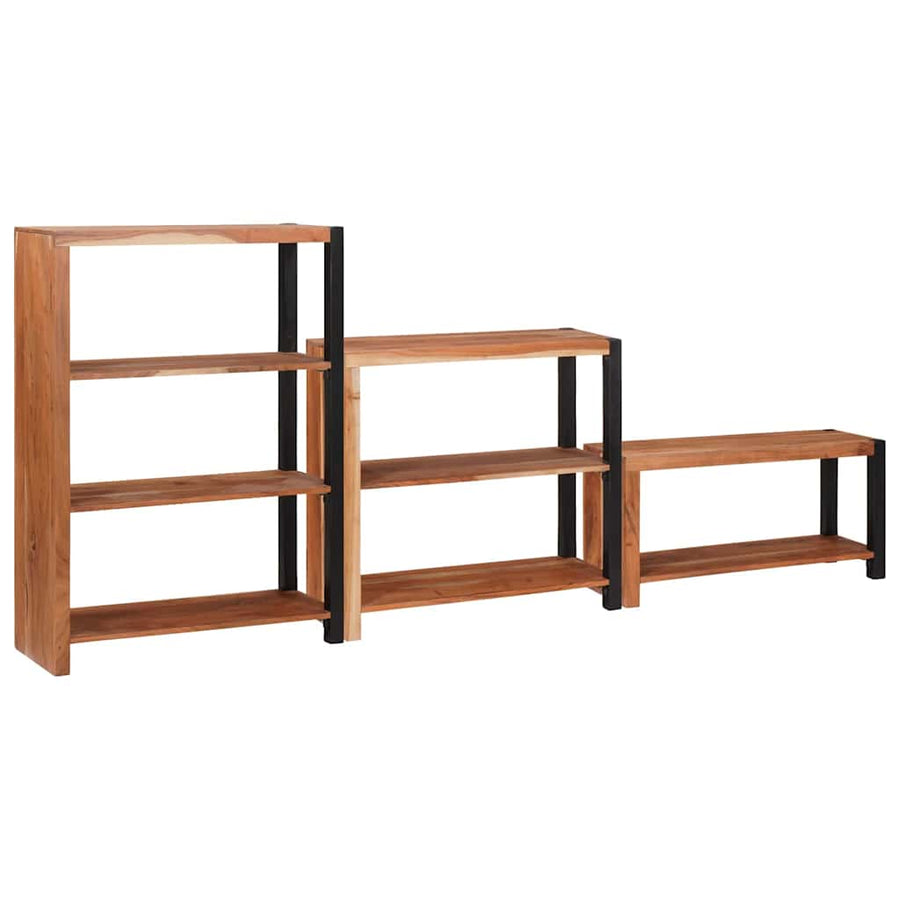 Boekenkast 3 pcs Bruin 80 x 30 x 110 cm Massief Acaciahout