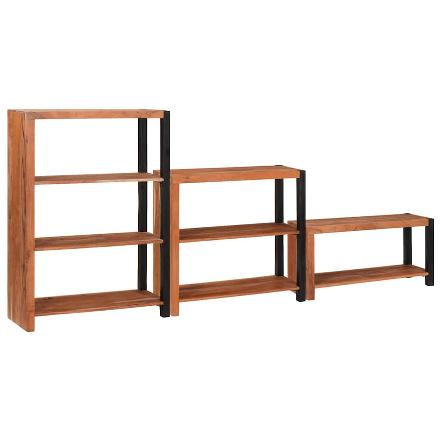 Boekenkast 3 pcs Bruin 80 x 30 x 110 cm Massief Acaciahout