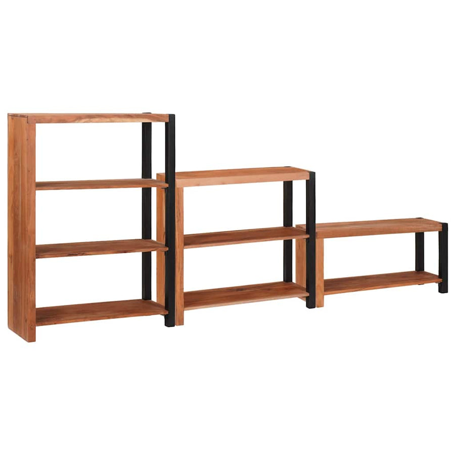 Boekenkast 3 pcs Bruin 80 x 30 x 110 cm Massief Acaciahout
