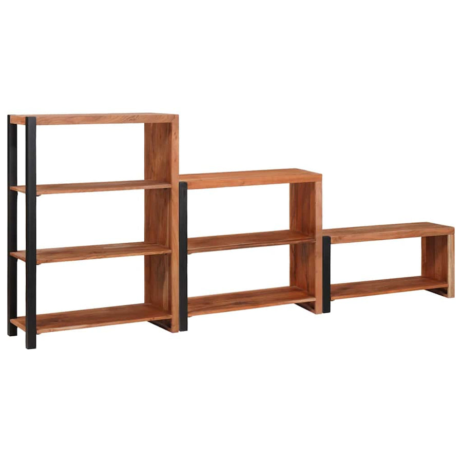 Boekenkast 3 pcs Bruin 80 x 30 x 110 cm Massief Acaciahout