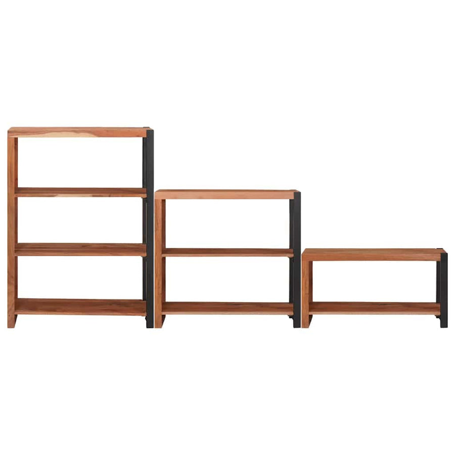 Boekenkast 3 pcs Bruin 80 x 30 x 110 cm Massief Acaciahout
