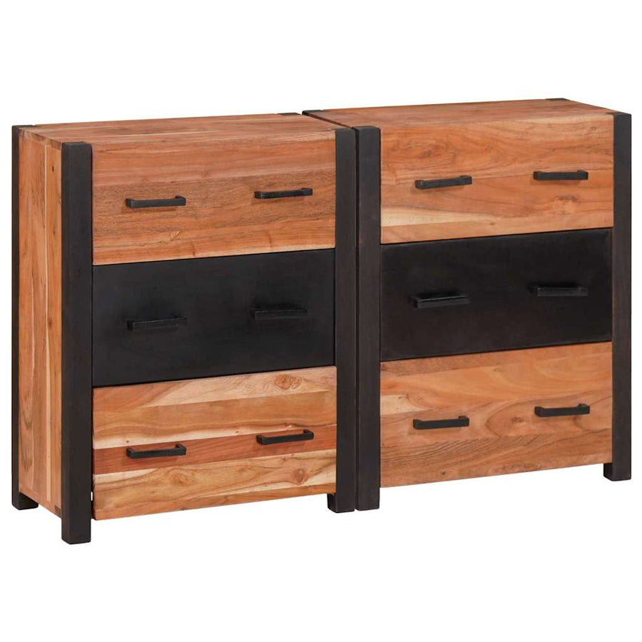 Dressoir 3 pcs Bruin 110 x 30 x 75 cm Massief Acaciahout